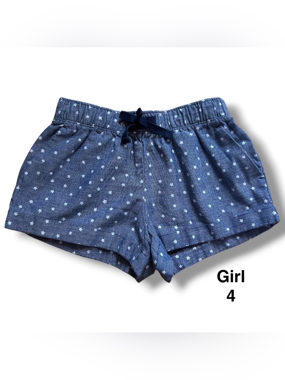 The Children's Place Denim Blue Star Print Girls Shorts Size 4